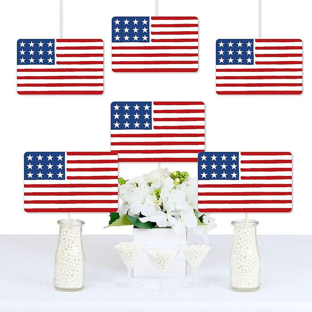 Big Dot of Happiness Stars & Stripes American Flag Decorations DIY