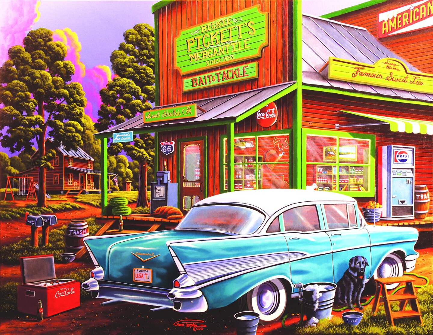 Sunsout Aunt Sheila&#x27;s Cafe 1000 pc Large Pieces  Jigsaw Puzzle 51327