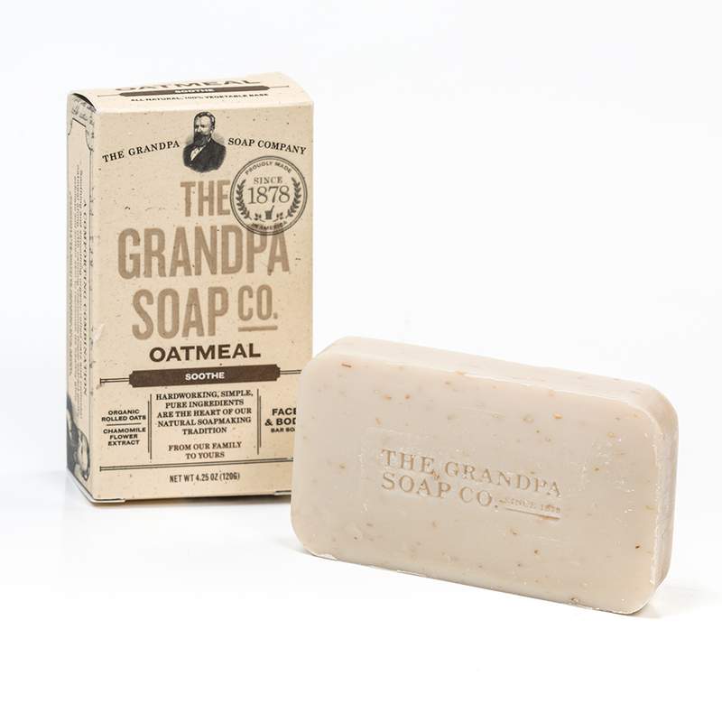 The Grandpa Soap Company Oatmeal Soothe Bar Soap 4.25 Oz Pack of 3