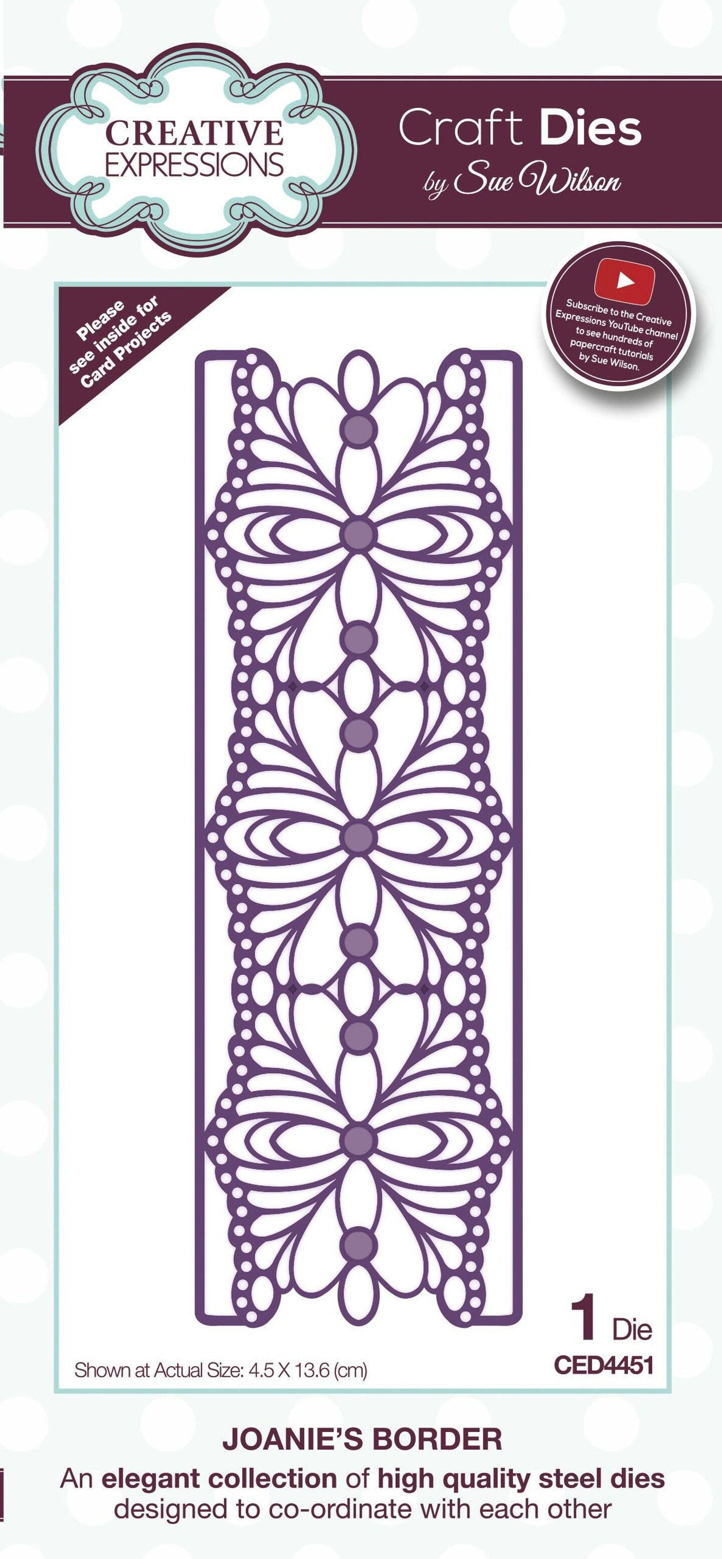 Creative Expressions Dies by Sue Wilson Frames and Tags Joanie's border