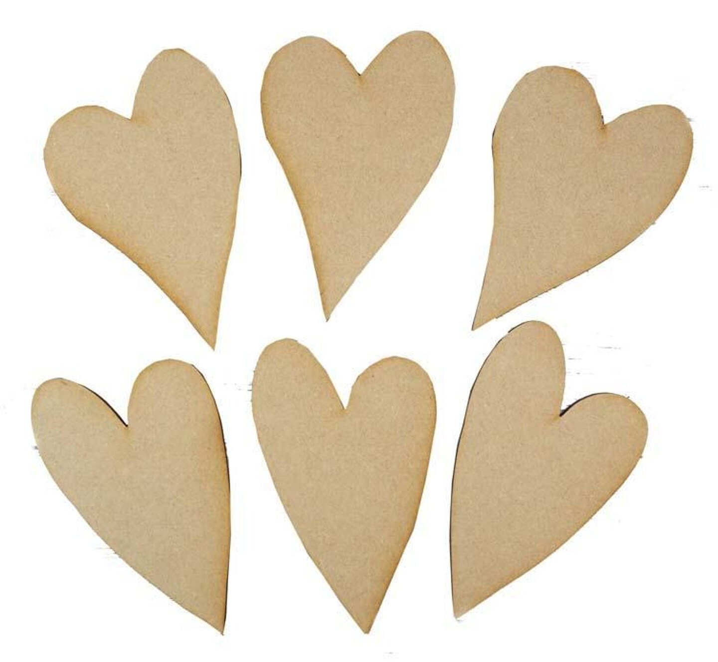 Creative Expressions  MDF Mixed Heart Pack of 6