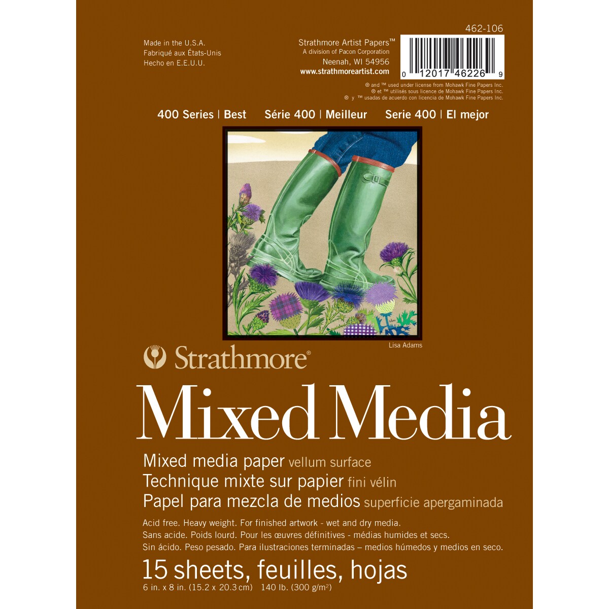 Strathmore Mixed Media Vellum Paper Pad 6&#x22;X8&#x22;-15 Sheets