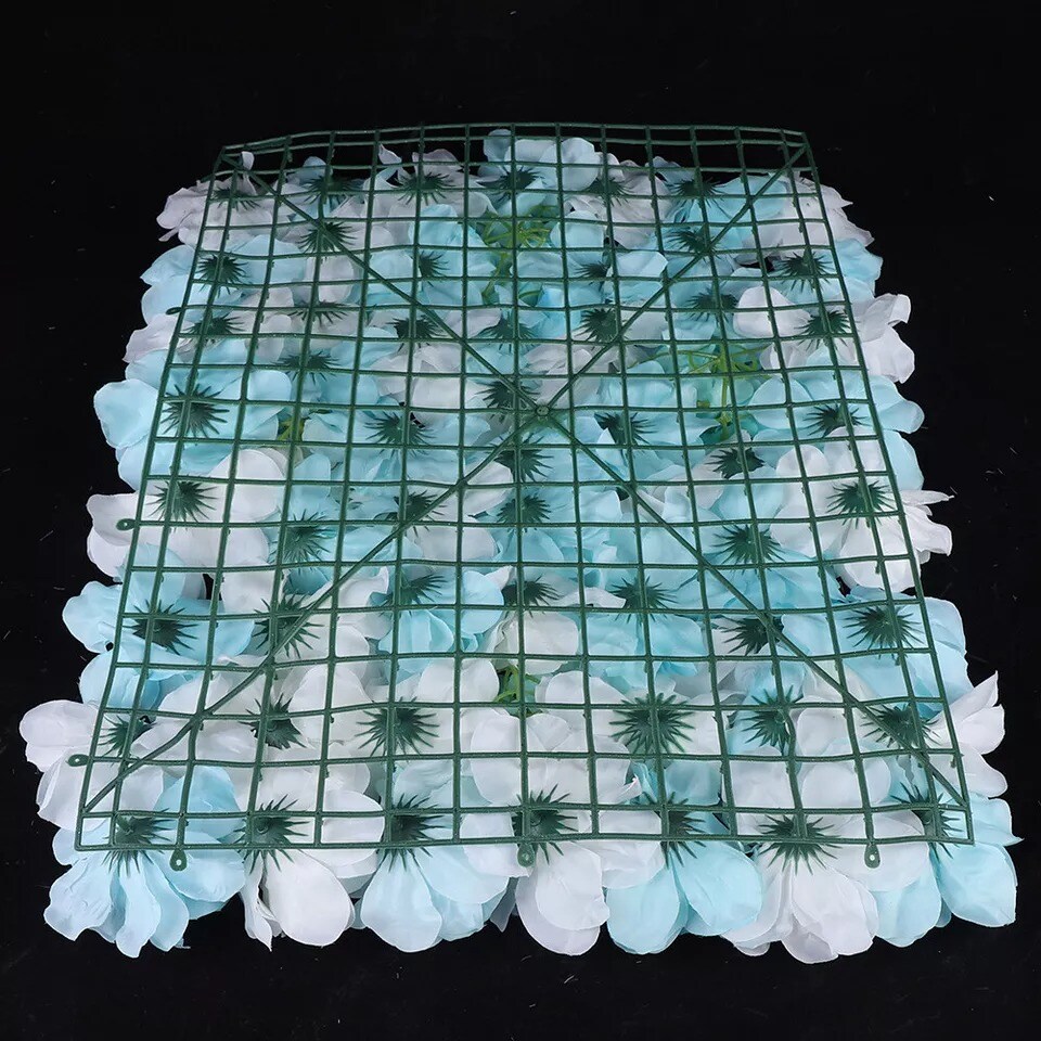 12-Pieces Artificial Silk Rose Flower Wall Panels