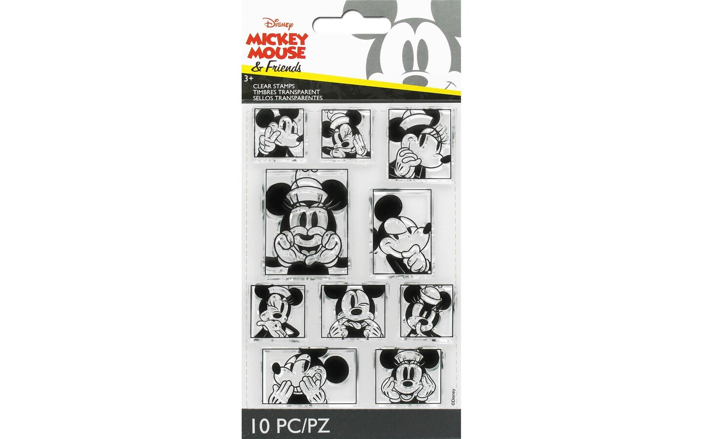 EK  Clear Stamp Disney Silicone Mickey&#x26;Minnie 10pc
