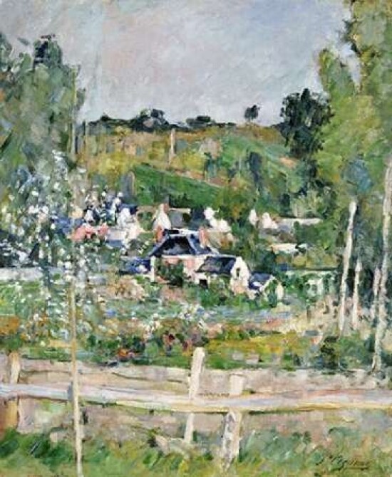 A View of Auvers-Sur-Oise; The Fence Poster Print by Paul Cezanne - Item # VARPDX264688
