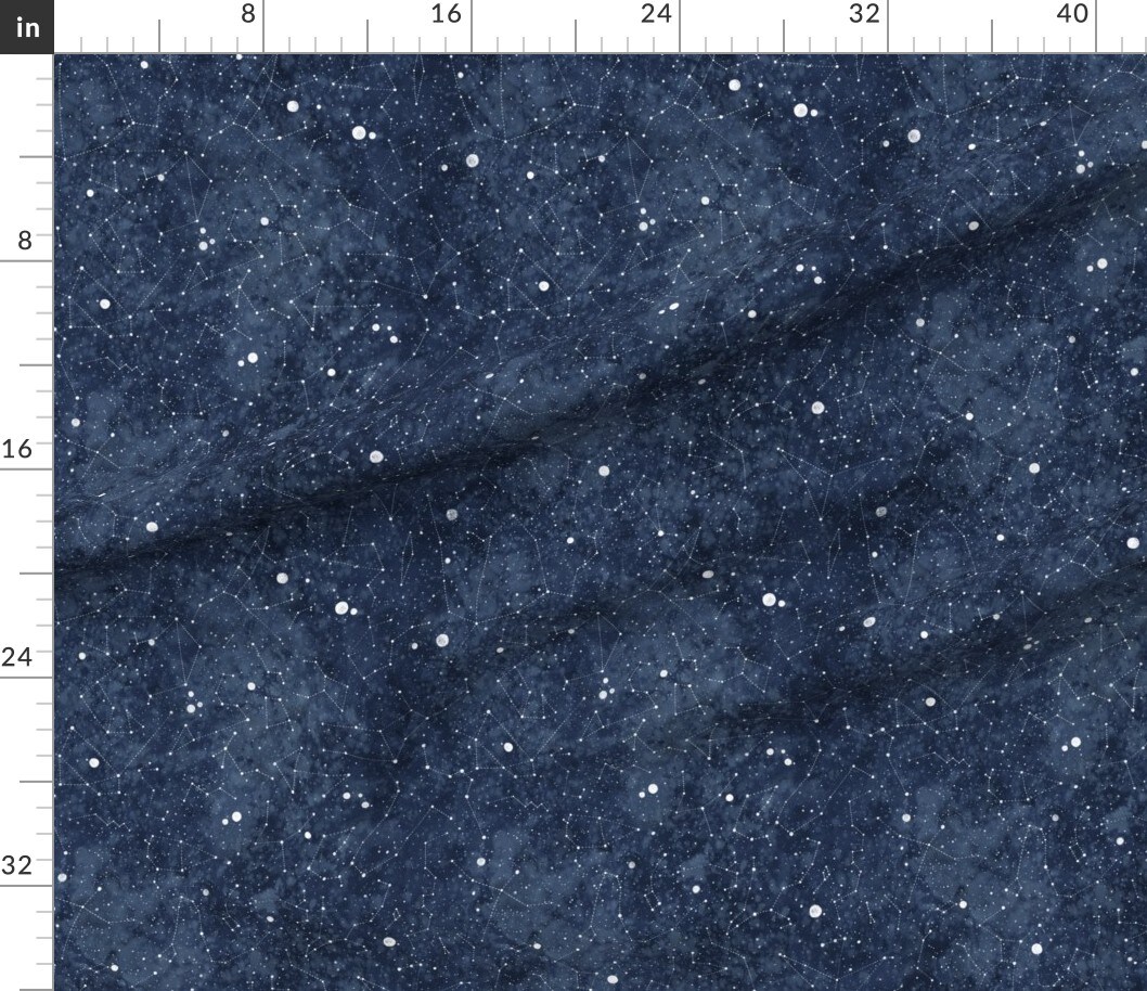 Petal Signature Cotton by the Yard or Fat Quarter Star Constellations Hand  Drawn Stars Night Sky Watercolor Galaxy Custom Printed Fabric by  Spoonflower