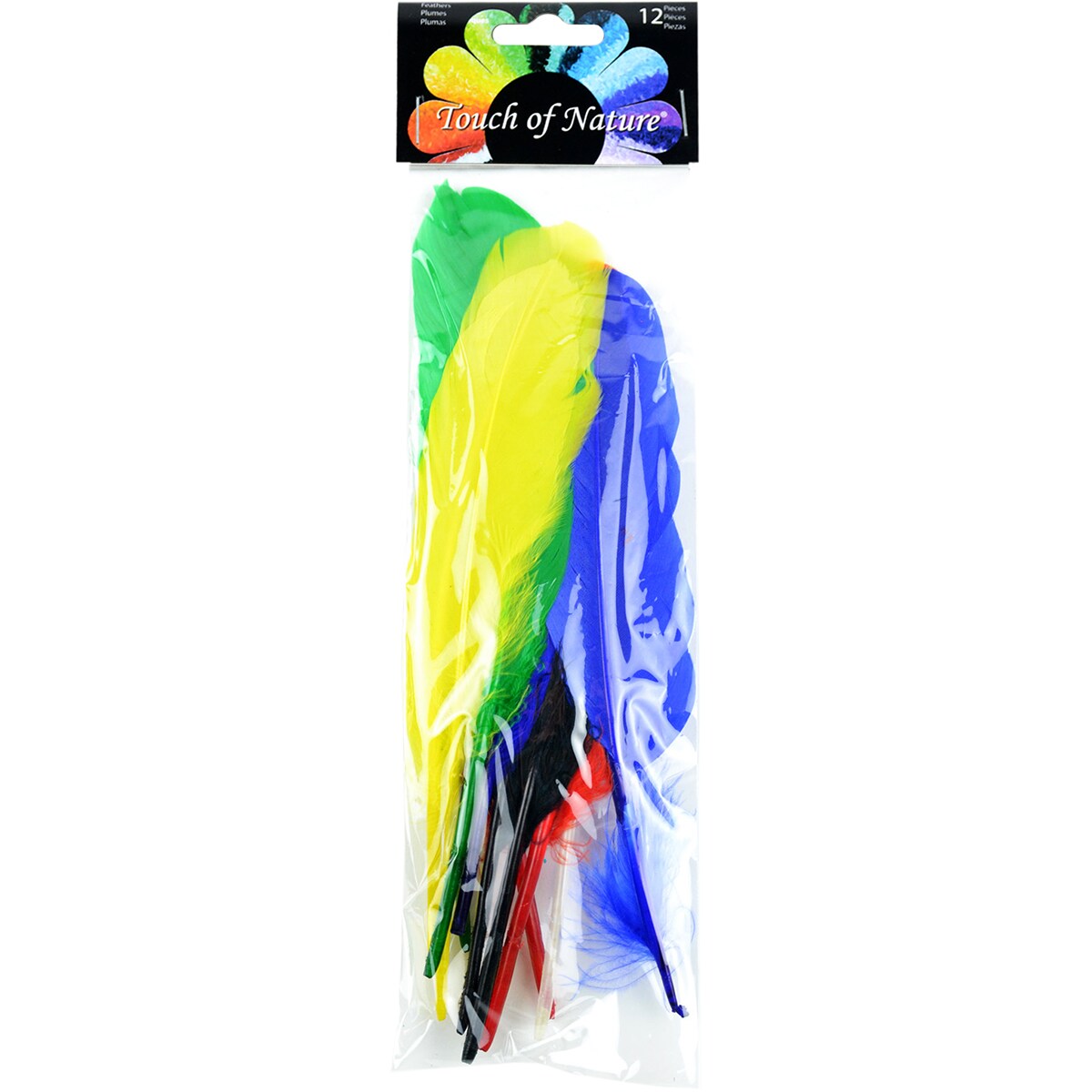 Touch Of Nature Indian Feathers 12/Pkg-Assorted Colors