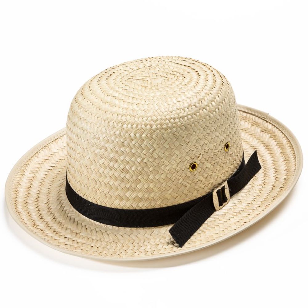 Sunset Straw Hats Sun Hat, Amish-Made Rounded Top with Black Band, Boy&#x27;s