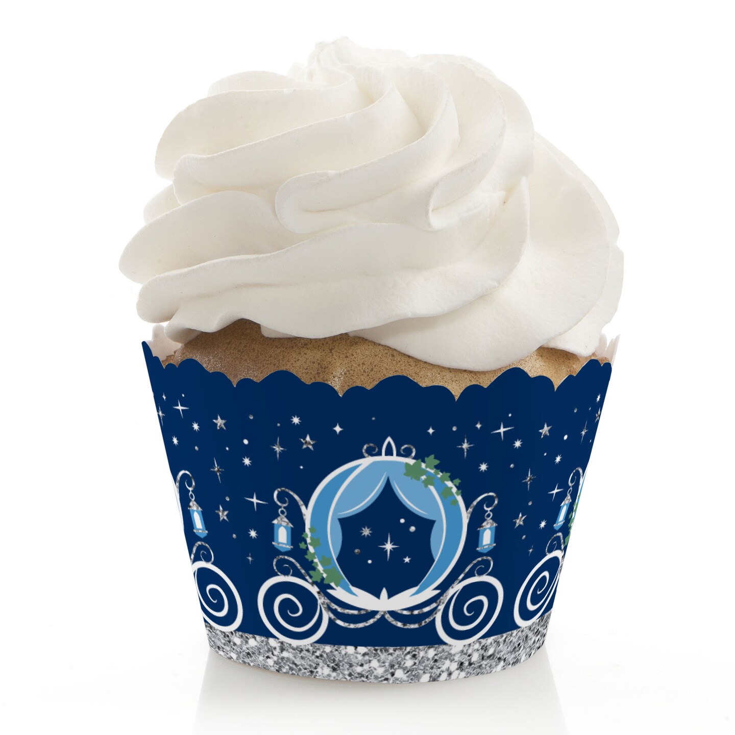 Big Dot of Happiness Fairy Tale Fantasy - Royal Prince and Princess Party Decorations - Party Cupcake Wrappers - Set of 12