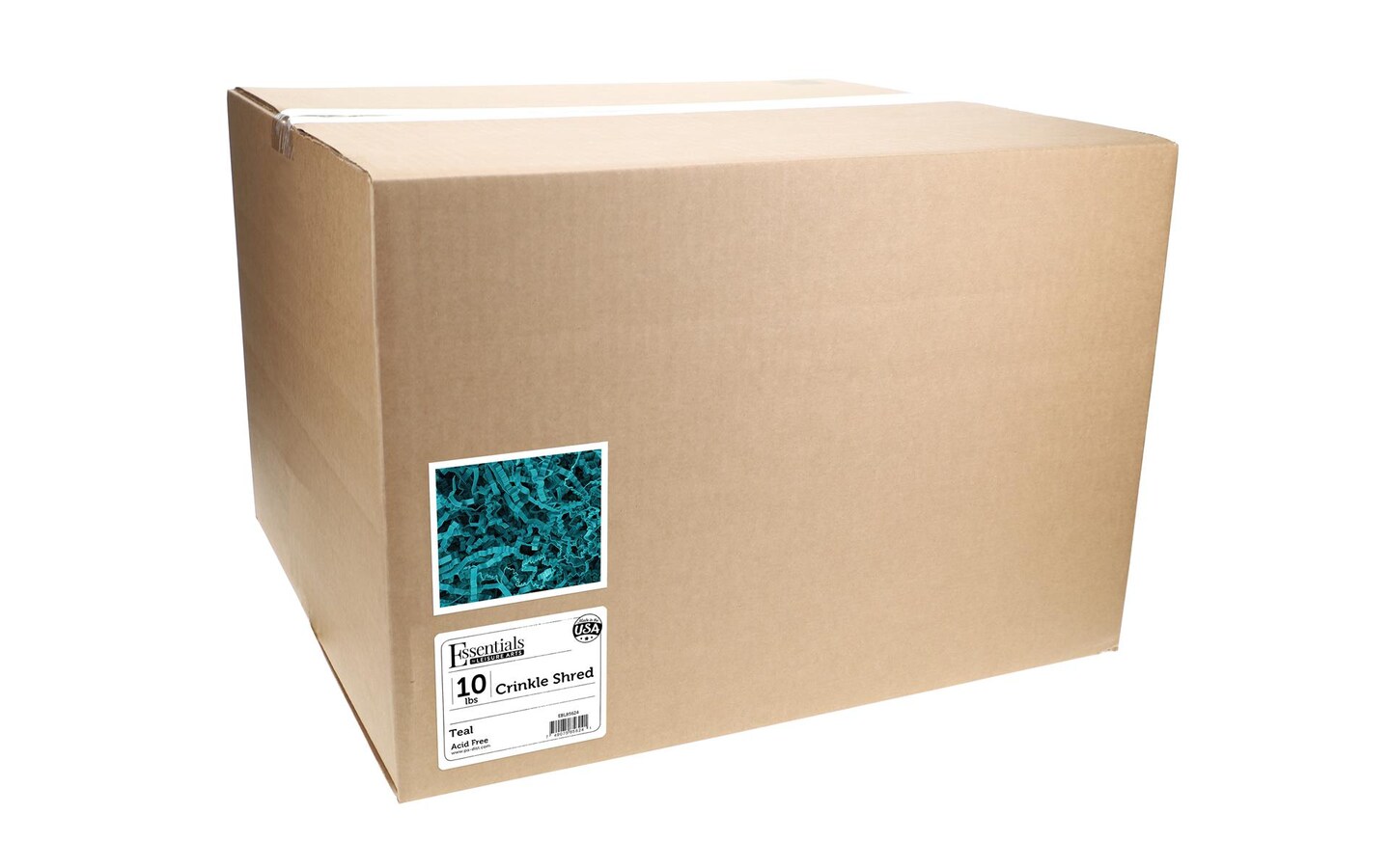 Essentials by Leisure Arts Crinkle Shred Box, Teal, 10lbs Shredded Paper Filler, Crinkle Cut Paper Shred Filler, Box Filler, Shredded Paper for Gift Box, Paper Crinkle Filler, Box Filling