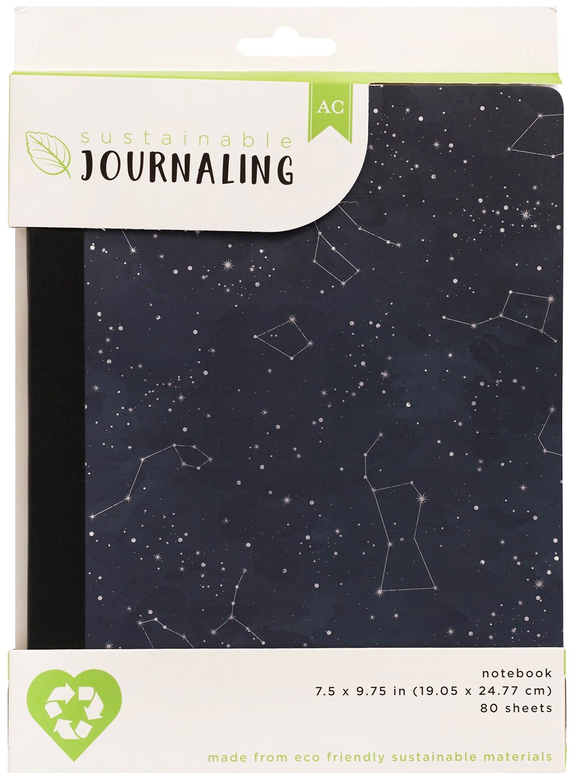 AC Sustainable Journaling Notebook 7.5"X9.75" W/80 Sheets-Galaxy