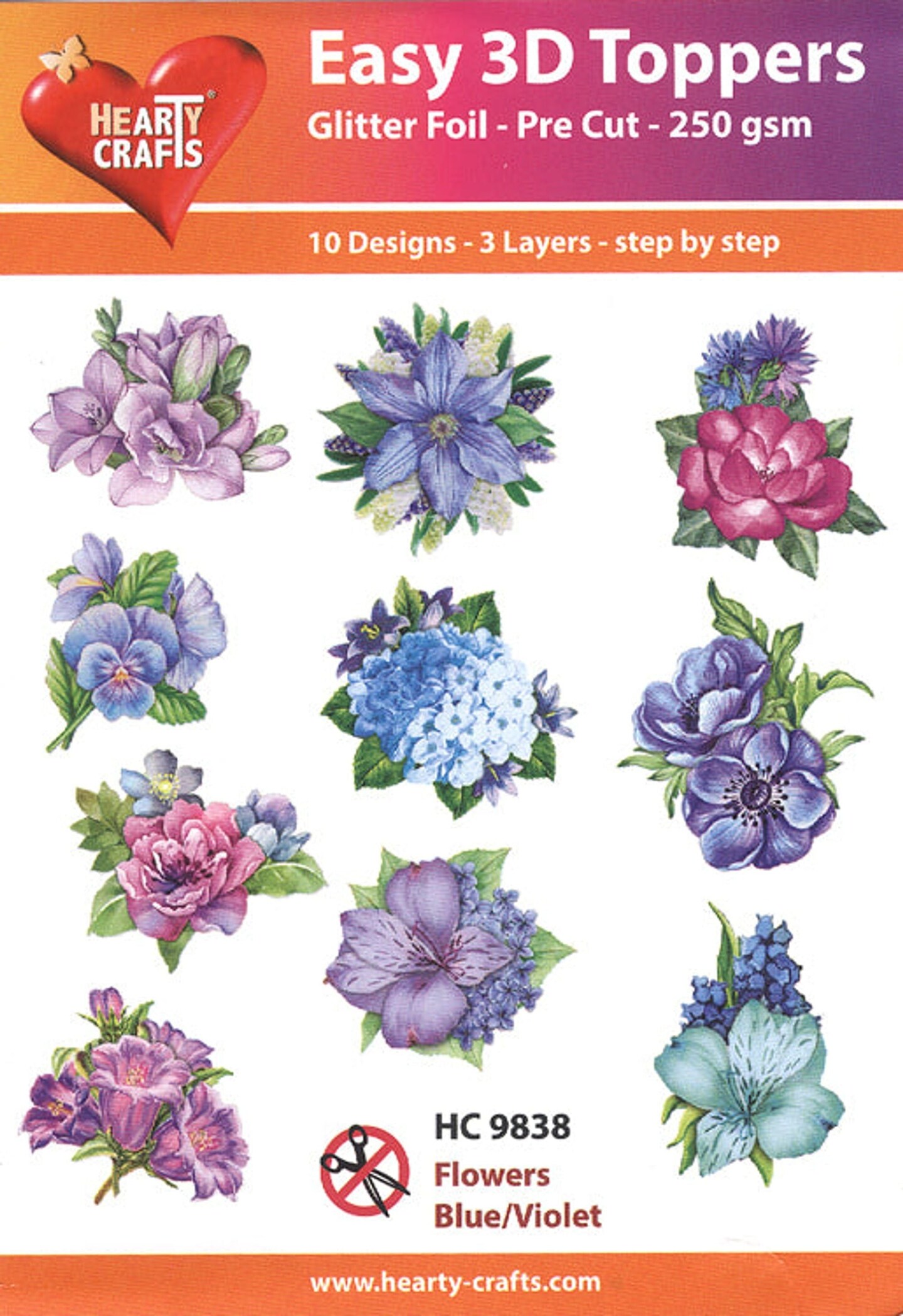 Easy 3D Flowers Blue/Violet Michaels