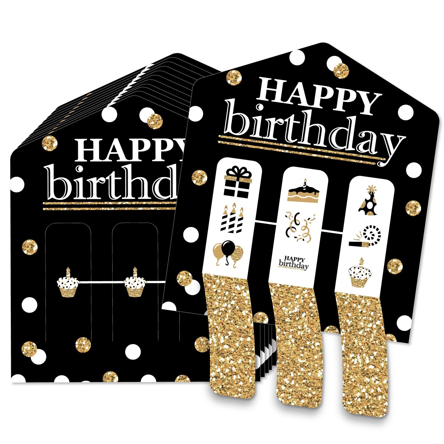 Big Dot of Happiness Adult Happy Birthday - Gold - Birthday Party Game  Pickle Cards - Pull Tabs 3-in-a-Row - Set of 12 | Michaels