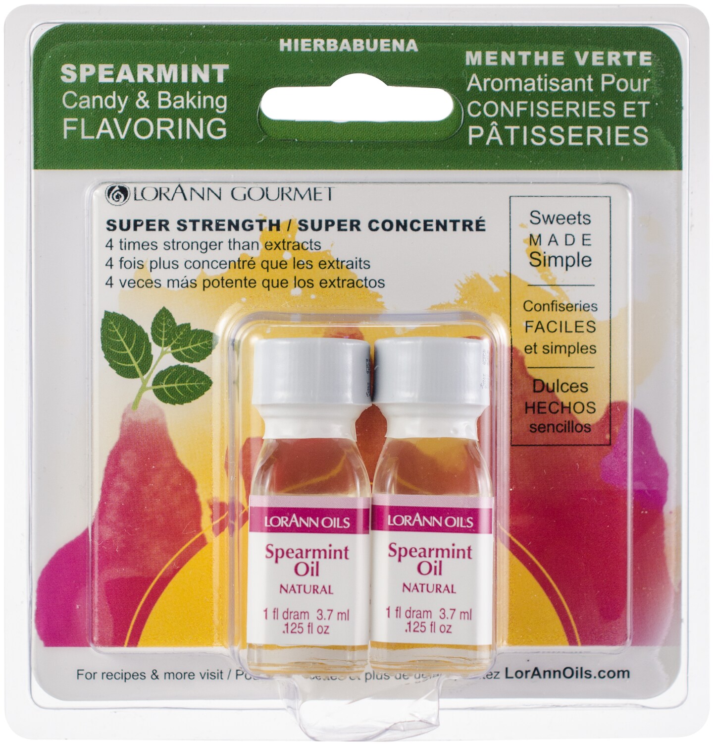 LorAnn Candy &#x26; Baking Flavoring .125oz 2/Pkg-Spearmint Oil