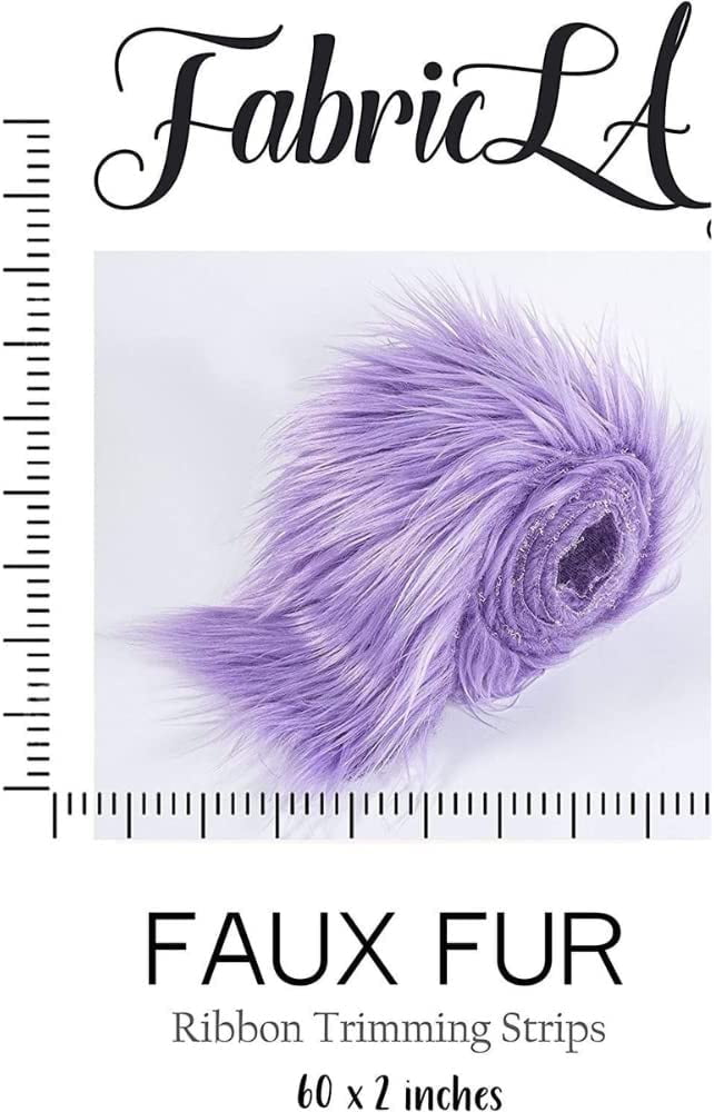 FabricLA Shaggy Faux Fur Roll - Acrylic Fabric 2" X 60" Inches Rolls Of Fur - Artificial Fur Material - Use Faux Fur Piece For Crafts, DIY, Hobby, Costume Design, Decoration - Dk Turquoise