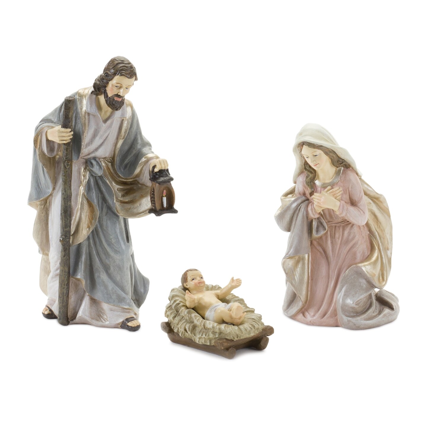 Melrose 3-Piece Set Holy Family Christmas Nativity Figurines 7.75&#x22;