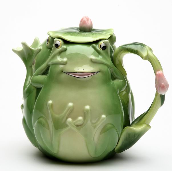 Ceramic Frog Teapot, Gift for Her, Gift for Mom, Tea Party D&#xE9;cor, Caf&#xE9; D&#xE9;cor, Farmhouse Decor, Cottagecore