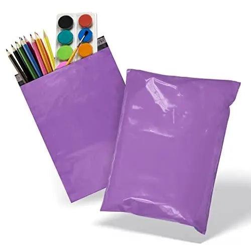 Amiff Purple Poly Mailers 7.5 x 10.5 Peel and Seal Poly Shipping Bags for Small Business Pack of 100 Waterproof