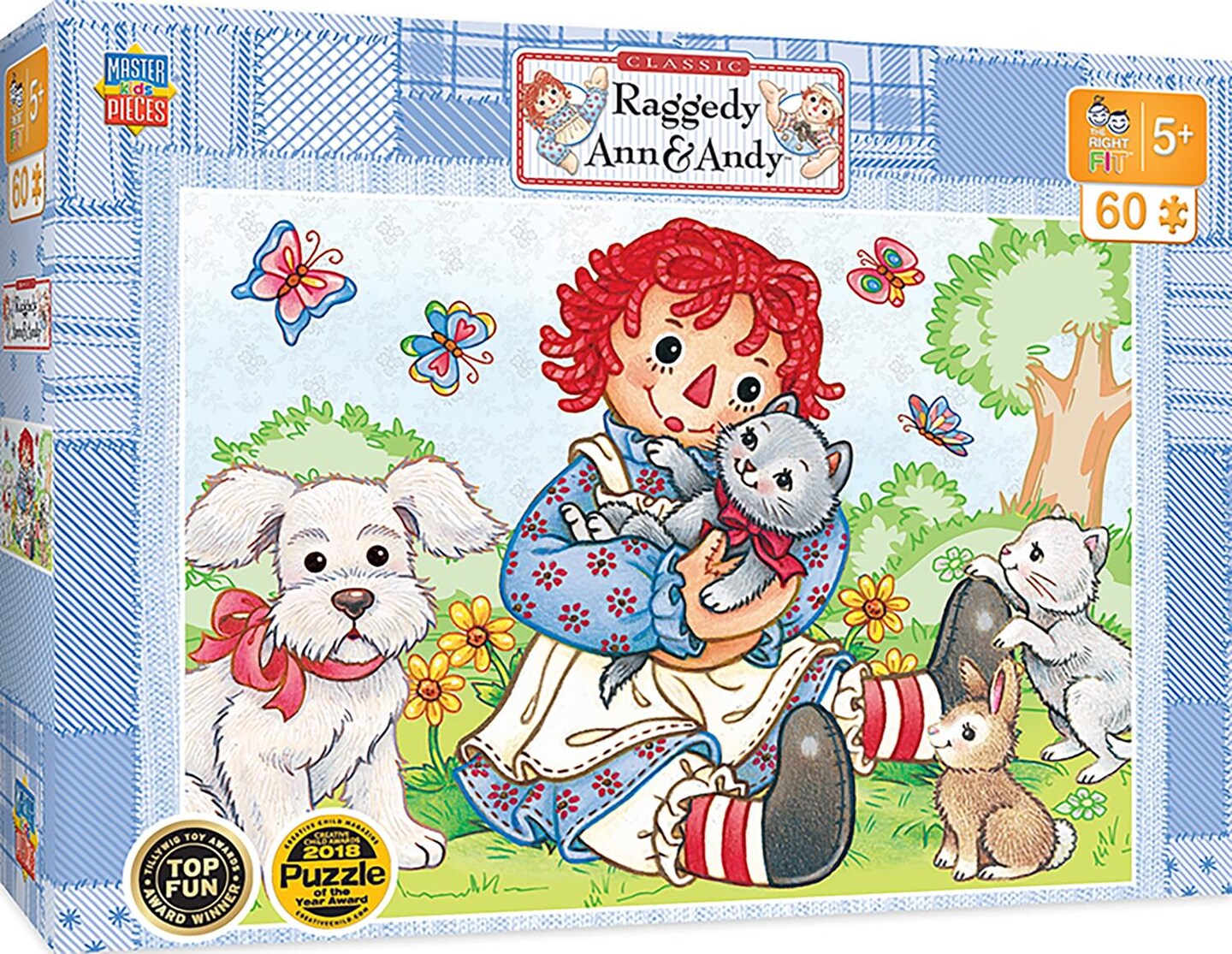 Raggedy Ann &#x26; Andy Best Friends 60 Piece Jigsaw Puzzle