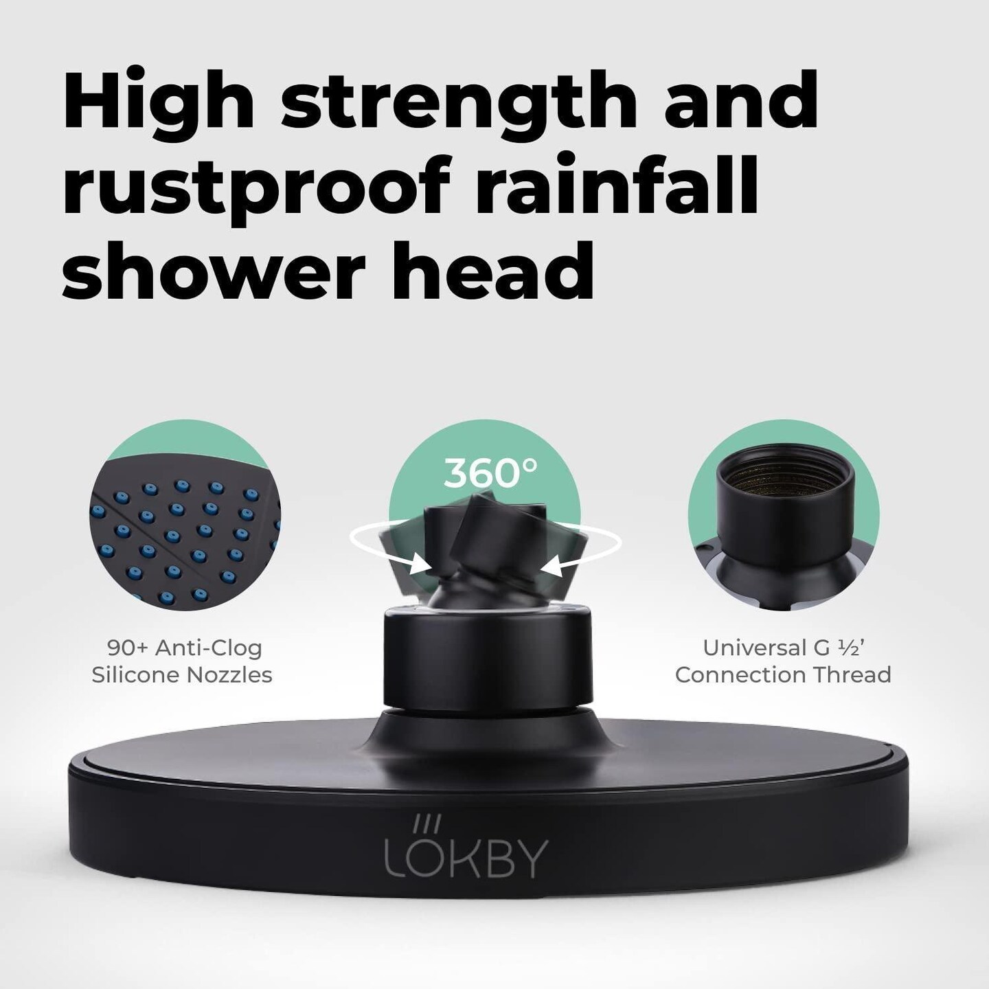 6 High Pressure Shower Head Waterfall Shower Head Rain Shower Head with Chrome Plated Finish Water Pressure Boosting Showerhead Tool less 1 Min Installation High Flow Bathroom Shower