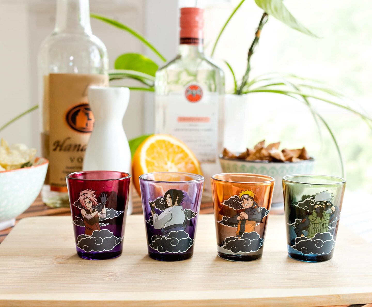Naruto Shippuden Team 7 Characters 2-Ounce Mini Shot Glasses | Set of 4