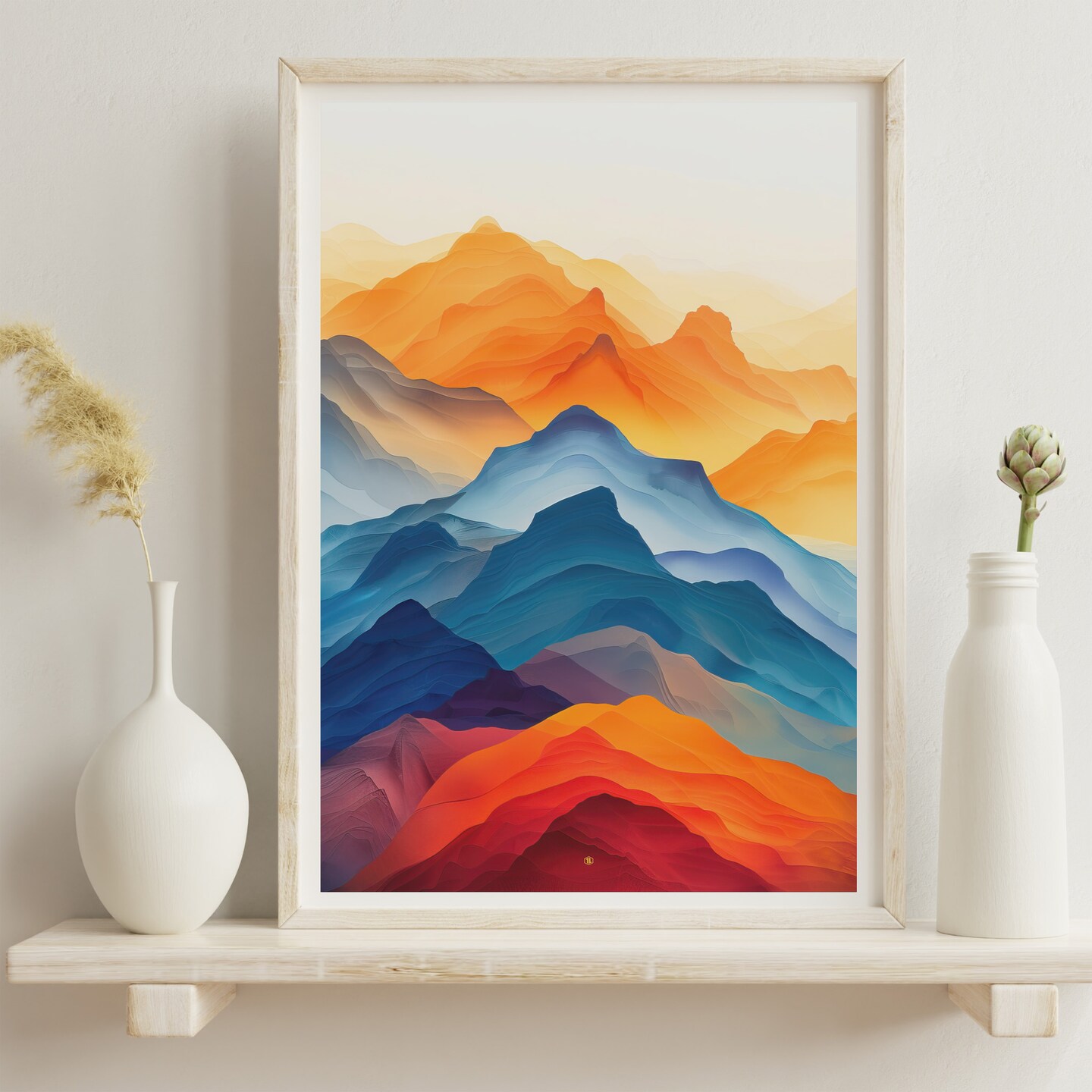 20250322 Abstract「春めく」 Modern Abstract Art, Office Poster, Home Decor | S20A42