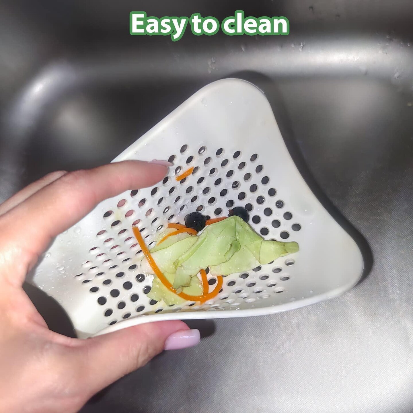 1 Pcs White Rubber Silicone Square Sink Strainer Bathroom – Best Protection Flat Strainer Stopper with Suction Cups Filter Shower Drain Cover Stall Bathrub Hair Catcher Drain Covers