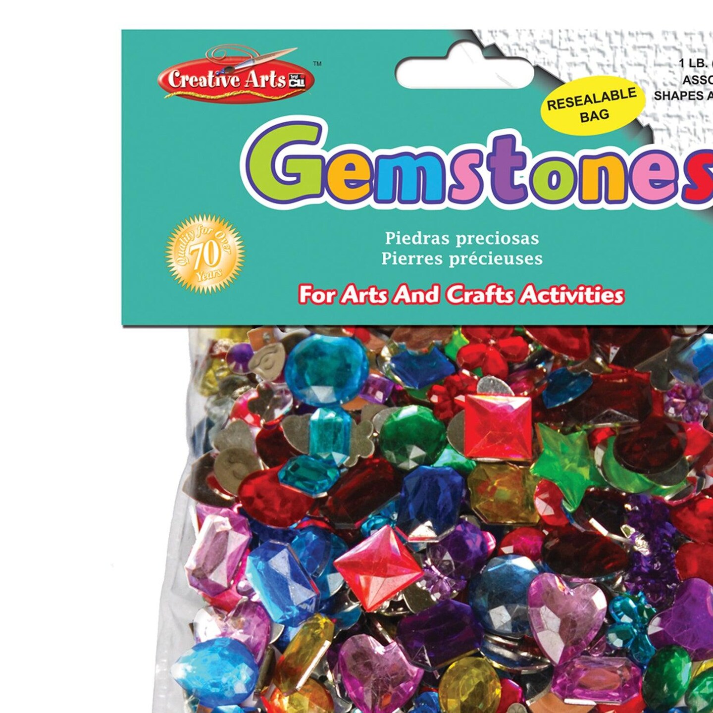 Creative Arts&#x2122; Gemstones Assorted Styles and Colors, 1 Pound Bag