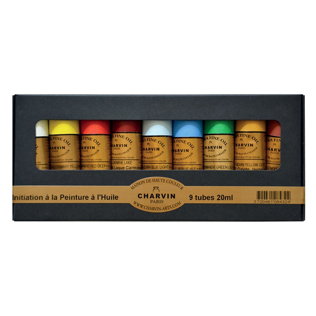 Charvin Extra Fine Professional Oil Paint Set for Artists, Basic Colors - Bonjour Set of 9, 20 ml Tubes, Finely Milled, Non-Yellowing Artist Oil Paints in French Riviera-Inspired Hues