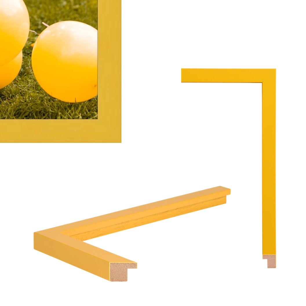 Modern Yellow Picture Frame Flat Custom Framing - Popular Sizes