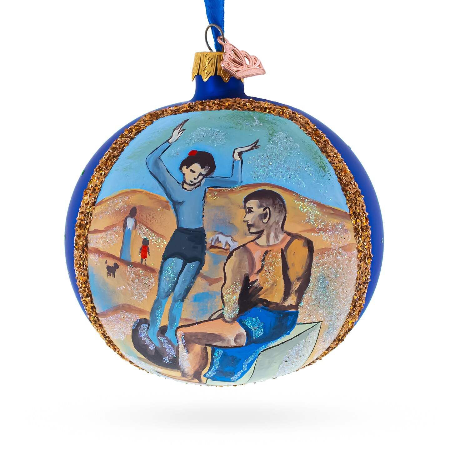 1905 &#x22;Girl on a Ball&#x22; by Pablo Picasso Glass Ball Christmas Ornament 4 Inches