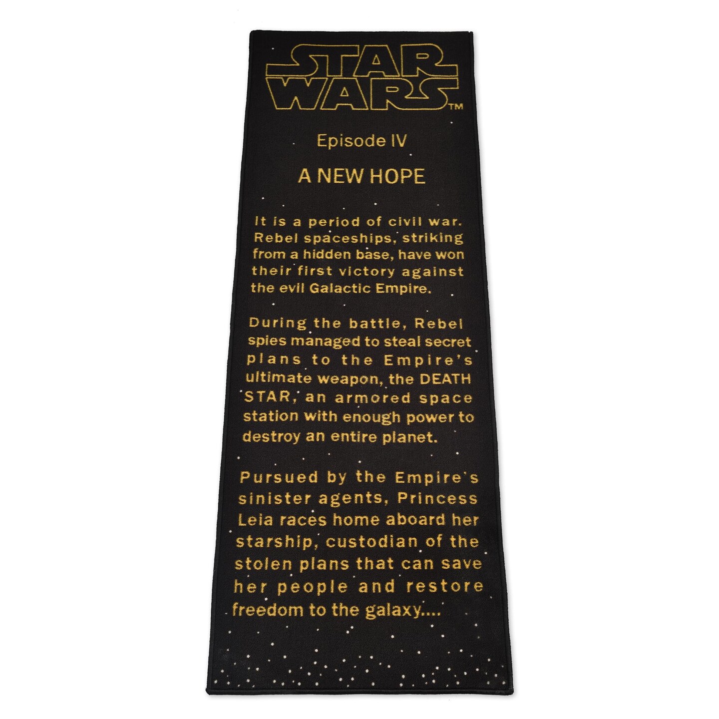 Star Wars: A New Hope Title Crawl Printed Area Rug | 26 x 77 Inches