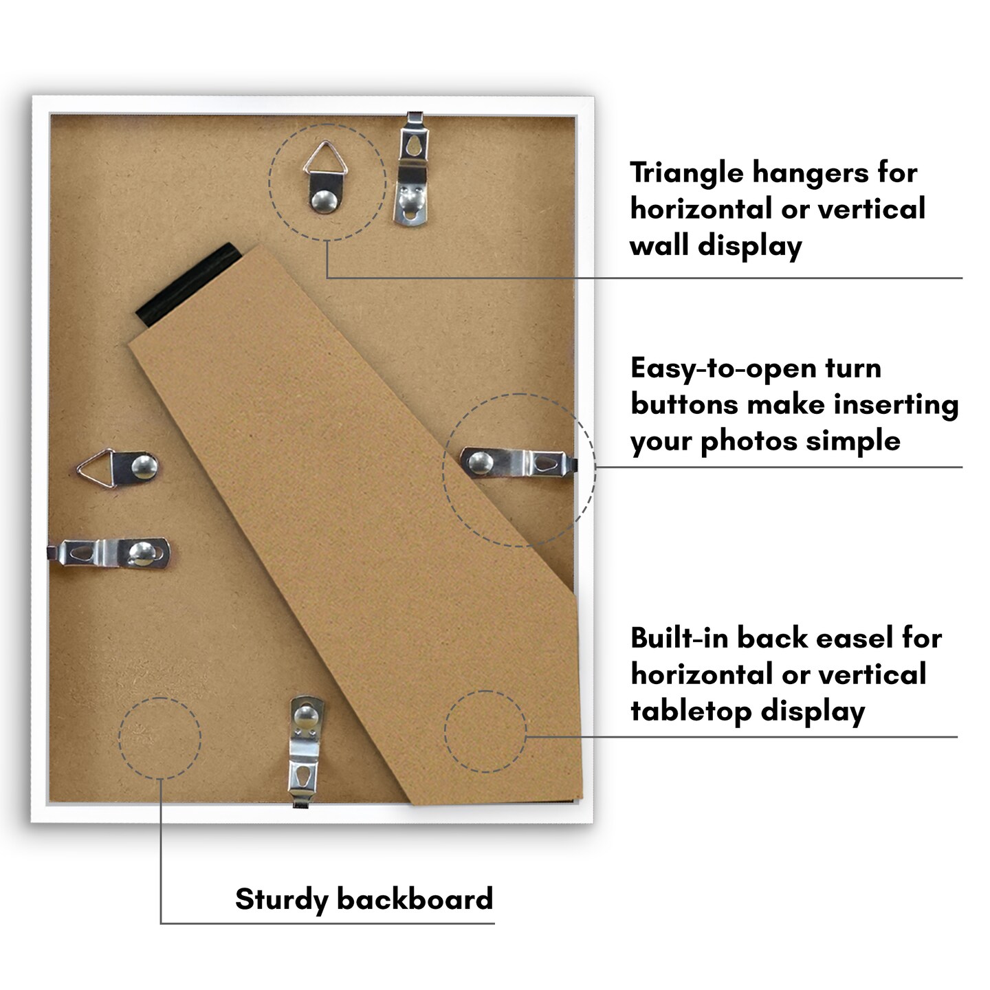 Americanflat Picture Frame - Modern Design, Shatter-Resistant Glass, Dual Sawtooth Hangers, Ideal for Home and Office Decor