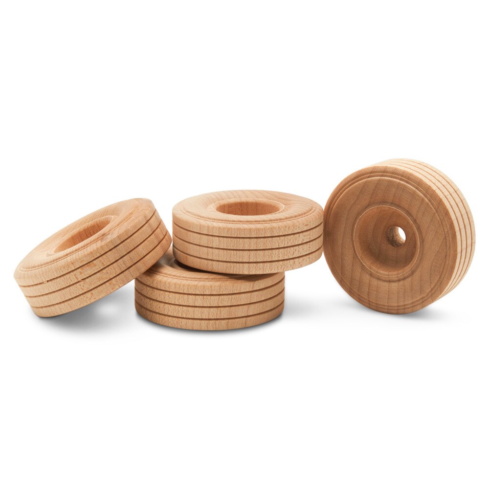 Treaded Wooden Wheels for Crafts, Multiple Sizes | Woodpeckers