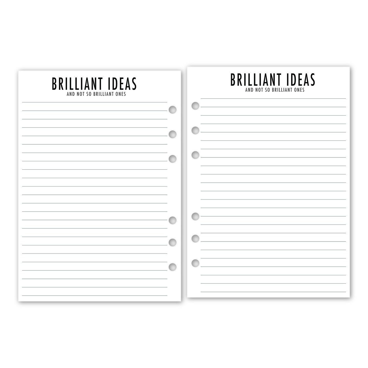 A5 Spiral Binder Inserts Refillable Notebook Planner Refills 6 Ring Binder Refill, 11 Packs of 11 Designds for Filofax Agenda Harphia (A5 5.59 x 8.27 '',Full Set 11 pcs