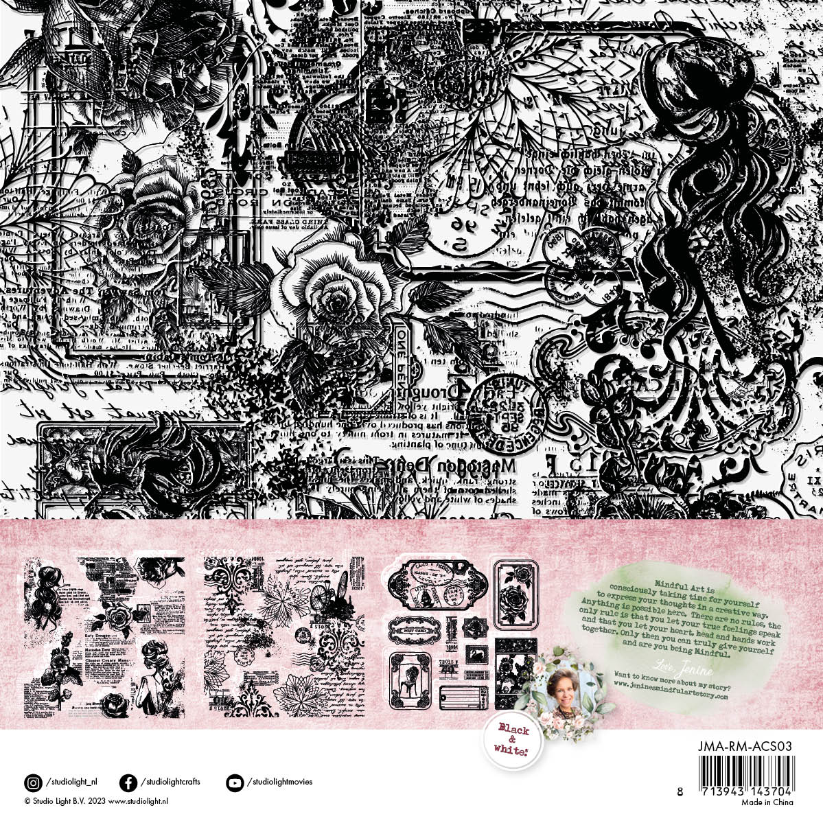 Studio Light JMA Acetate Sheets Tickets & Grunge Romantic Moments