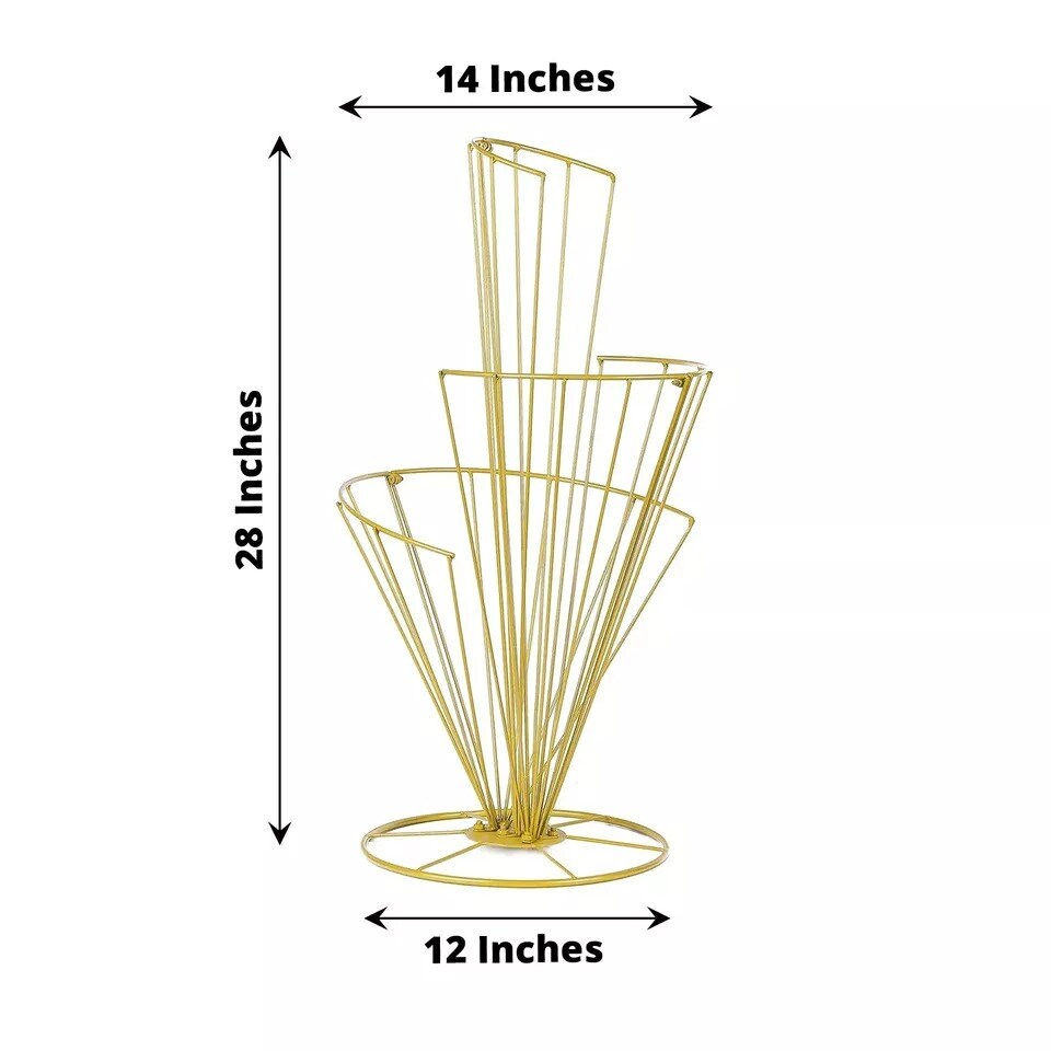 GOLD 28" Spiral Metal Flower DISPLAY STAND Wedding Table Centerpiece