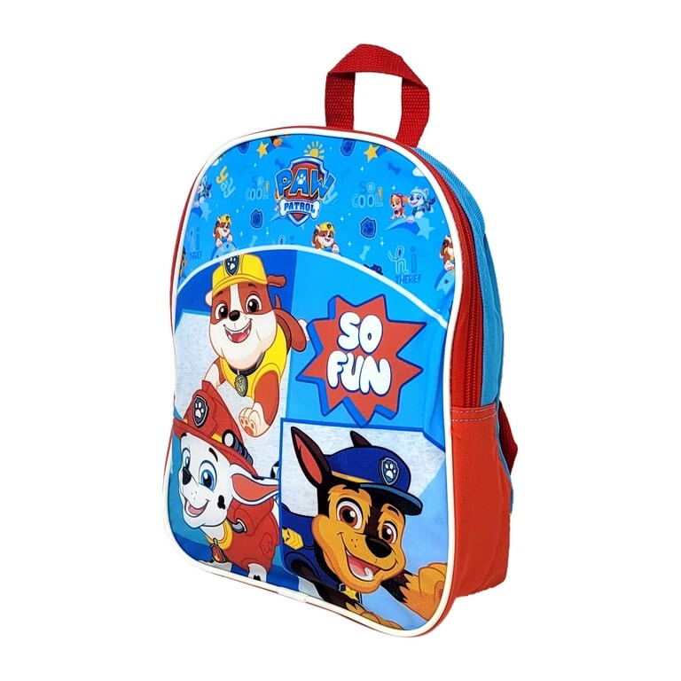 Paw Patrol 11&#x22; Small Mini Toddler Backpack So Fun Chase Marshall Rubble Boys Dogs