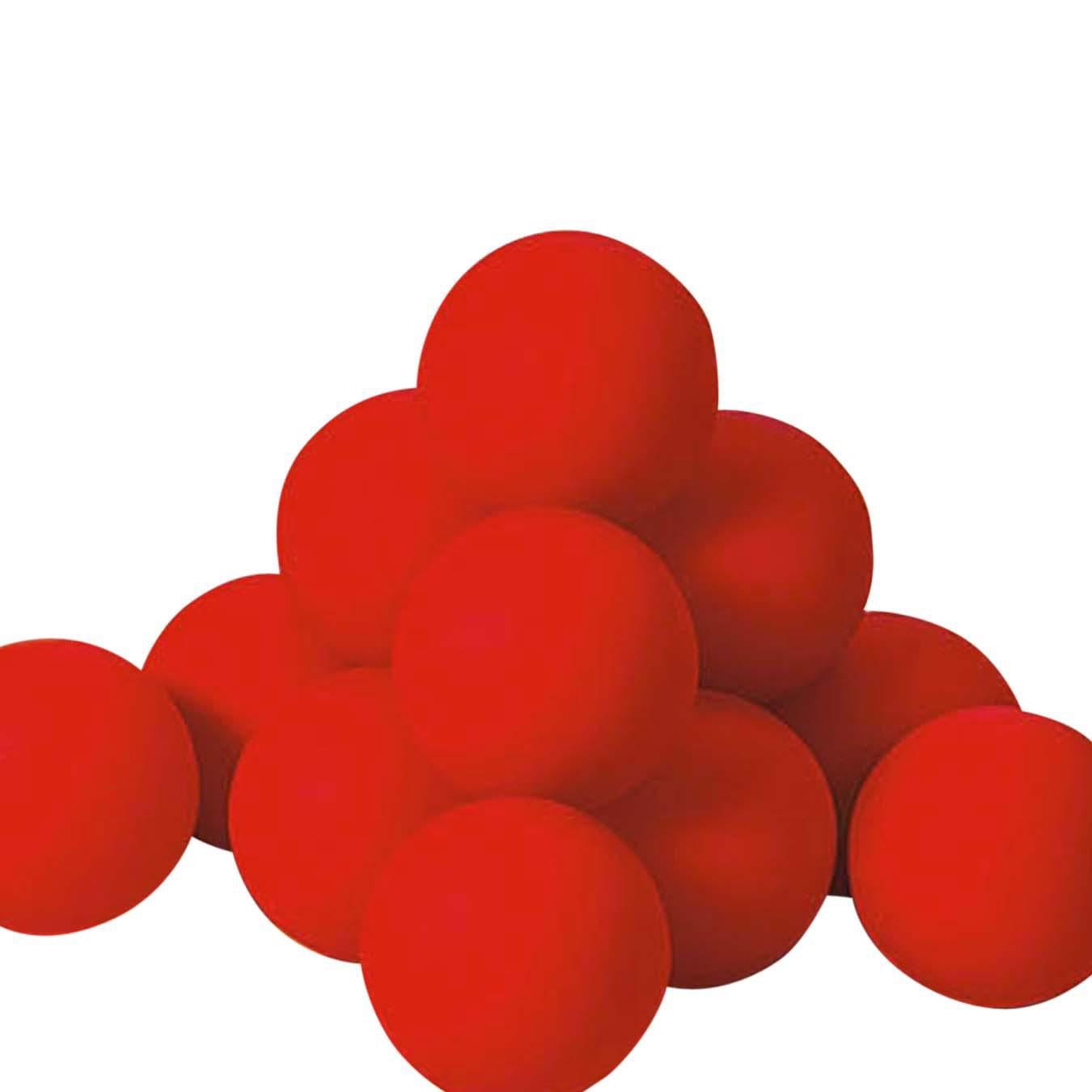 S&#x26;S Worldwide Soft Floor Hockey Balls, Set of 12. Seemless Design, Low Bounce, Hollow, Soft Vinyl Balls for Street Hockey, Floor Hockey and Youth Trainer Lacrosse Ball. Set of 12 - 2-5/8&#x22; Red Balls.
