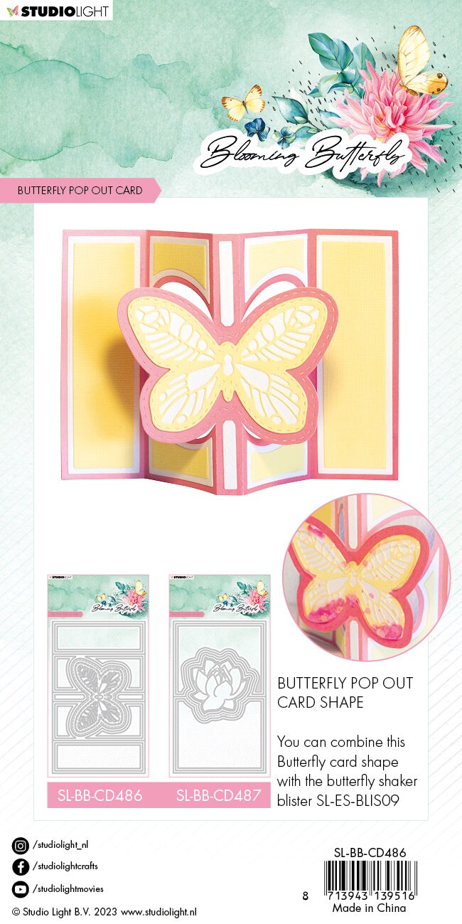 Studio Light SL Cutting Die Butterfly Card Blooming Butterfly ...