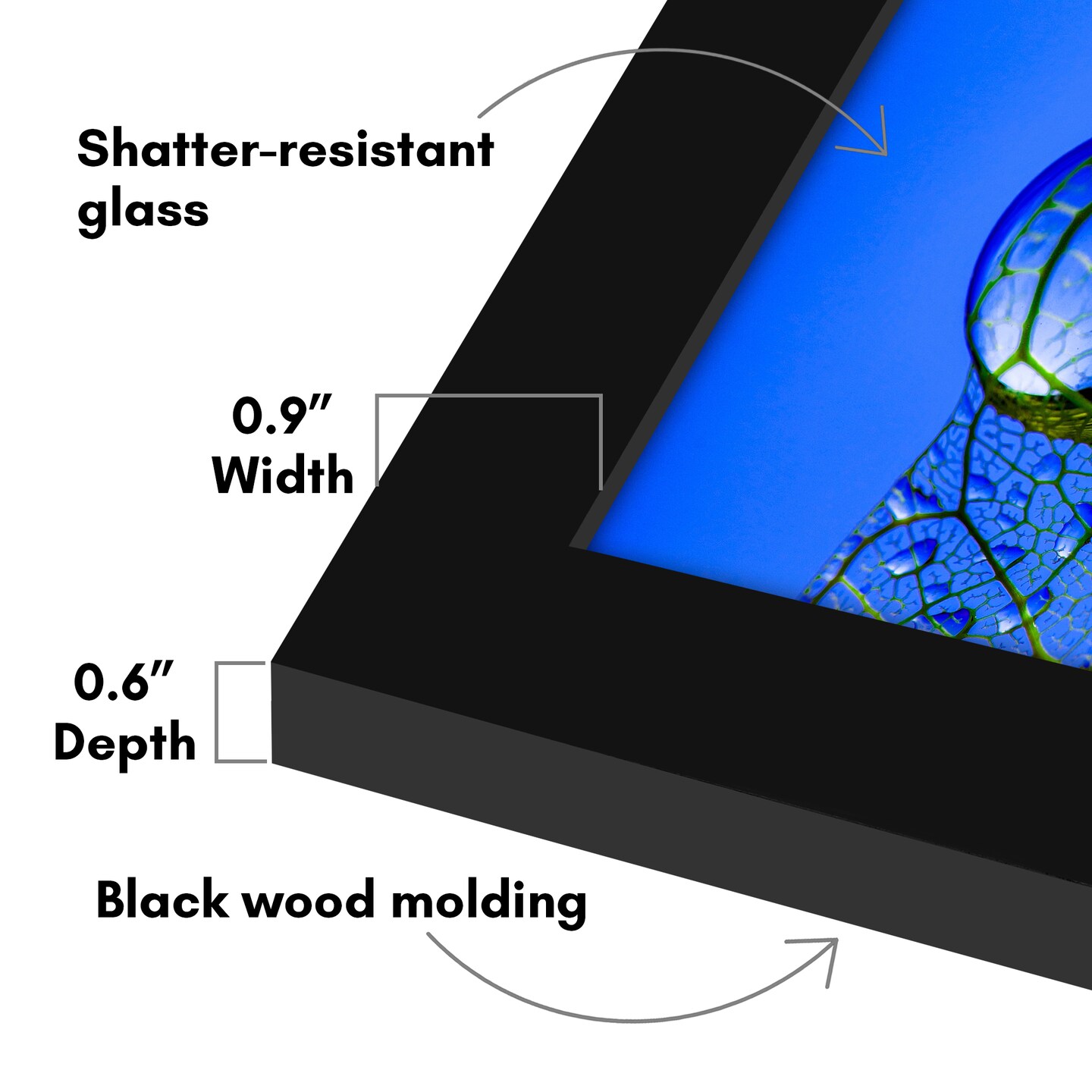 Americanflat A2 A3 A4 A5 Poster Frame - Picture Frame to Display Posters - Ideal for Documents and Artwork - Plexiglass Cover - Adjustable Hanging Hardware - Includes Easel
