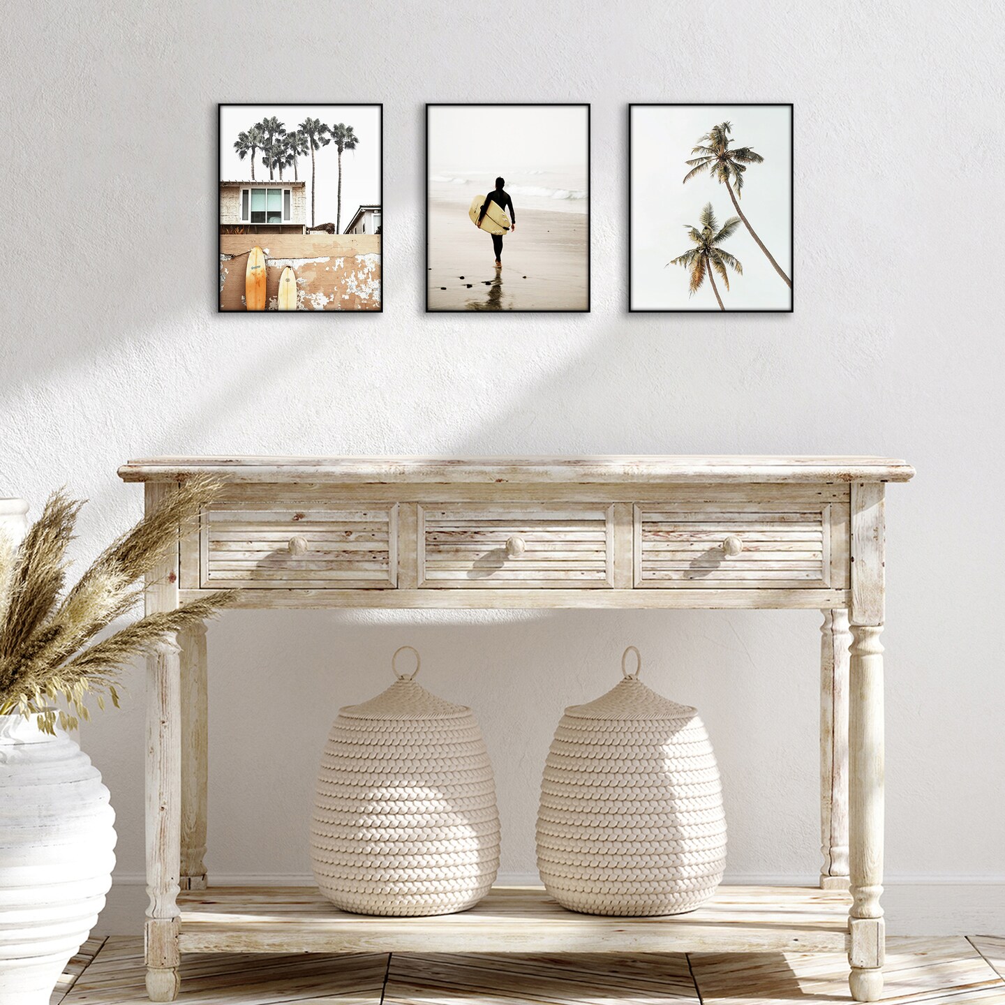 Americanflat Front Loading Picture Frame Set - Set of 3 - Multi Picture Frames - Perfect for Photos and Wall Decor - Shatter Resistant Glass - Hanging Hardware with Snap-Out Easel