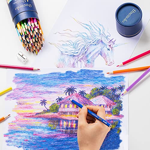 36 Pieces Colored Pencils for Adult Coloring Books, Soft Core, Art Drawing Pencils for Artists Kids Beginners, Coloring Pencils Set with Sharpener for Coloring, Sketching, Painting