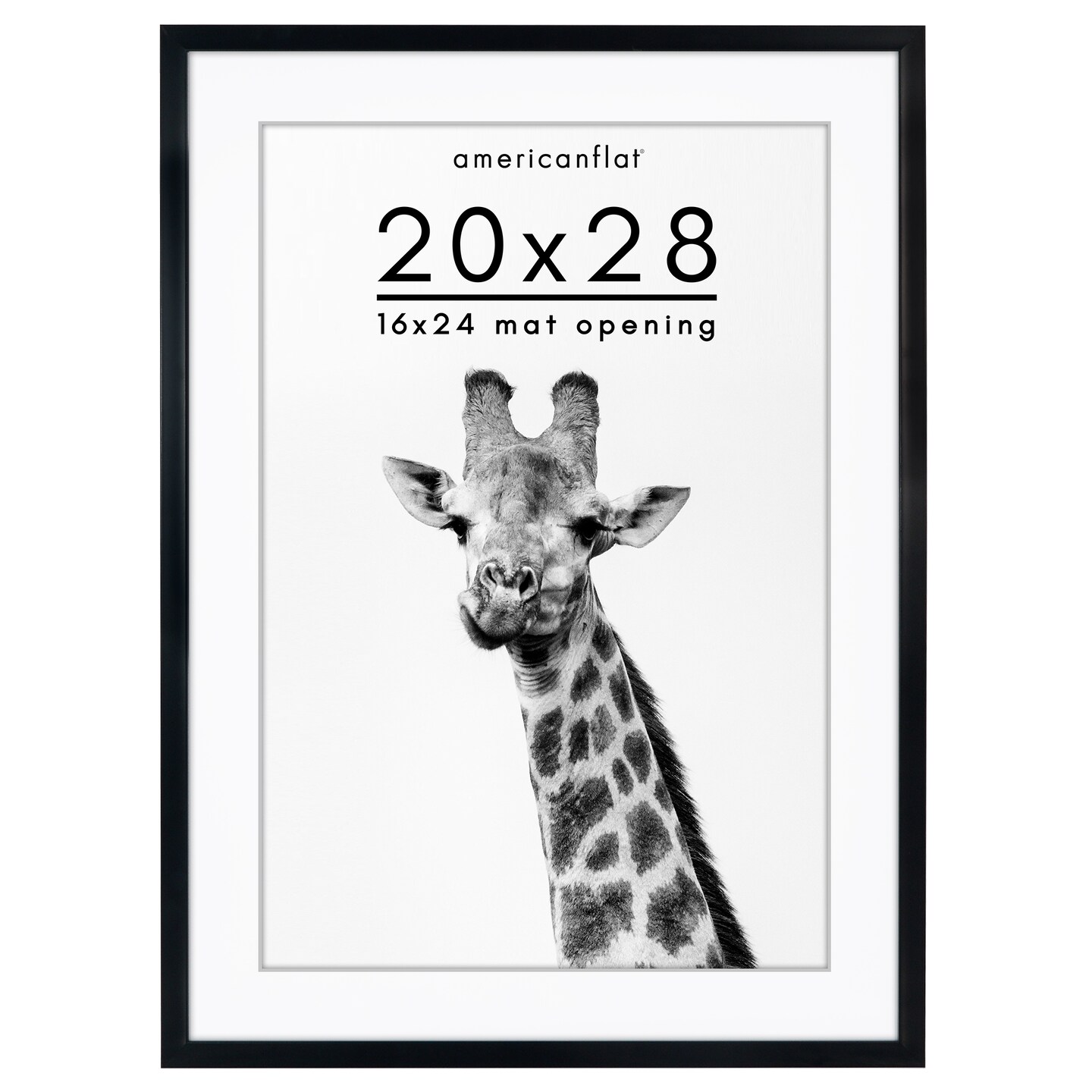 Americanflat Gallery-Style Picture Frame with Mat - Showcase Artwork, Prints, and Photos - Shatter Resistant Glass - Hanging Hardware with Drywall Anchor