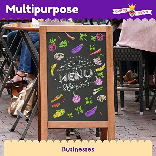 Dry Erase Marker Pens for Chalkboards, Signs, Windows, Blackboard, Glass, Mirrors - Chalkboard Markers with Reversible Tip (8 Pack) - (Multicolored, 6mm)