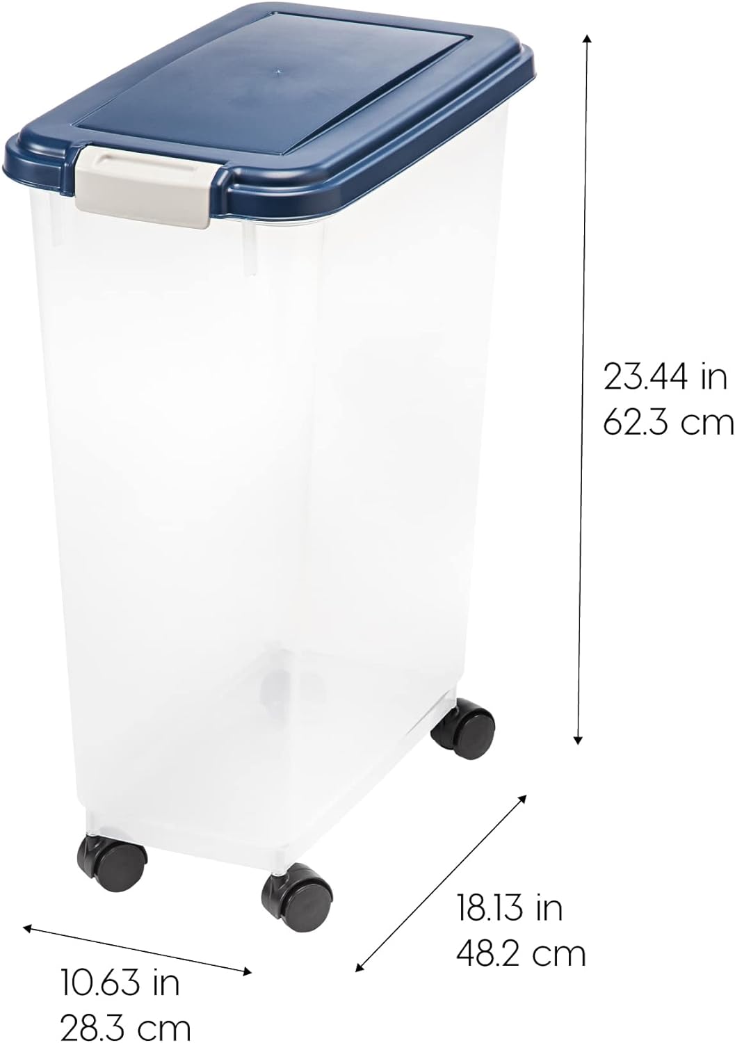 IRIS Airtight Pet Food Storage Containers with Attachable Casters