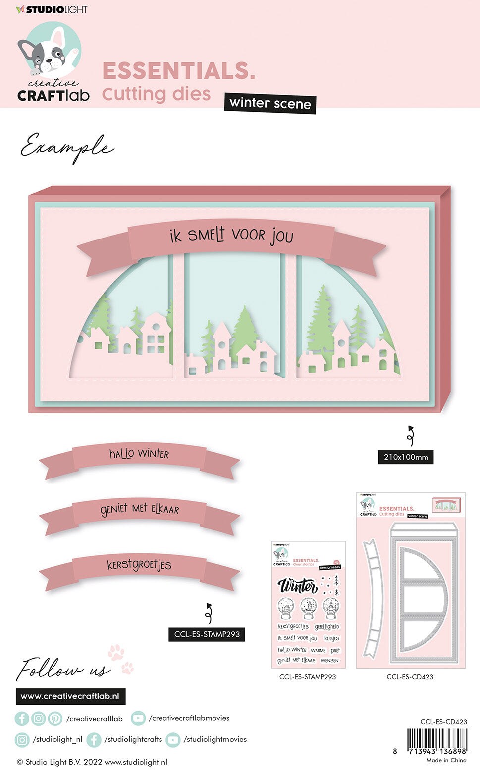 Studio Light CCL Cutting Die Slimline Shadowbox Essentials 212x142x1mm 1 PC nr.423