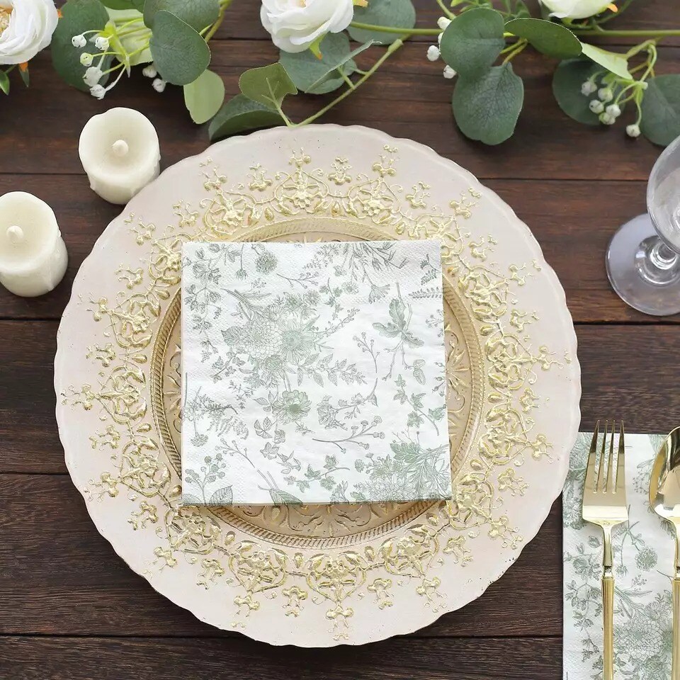 Floral Dinner Paper Napkins