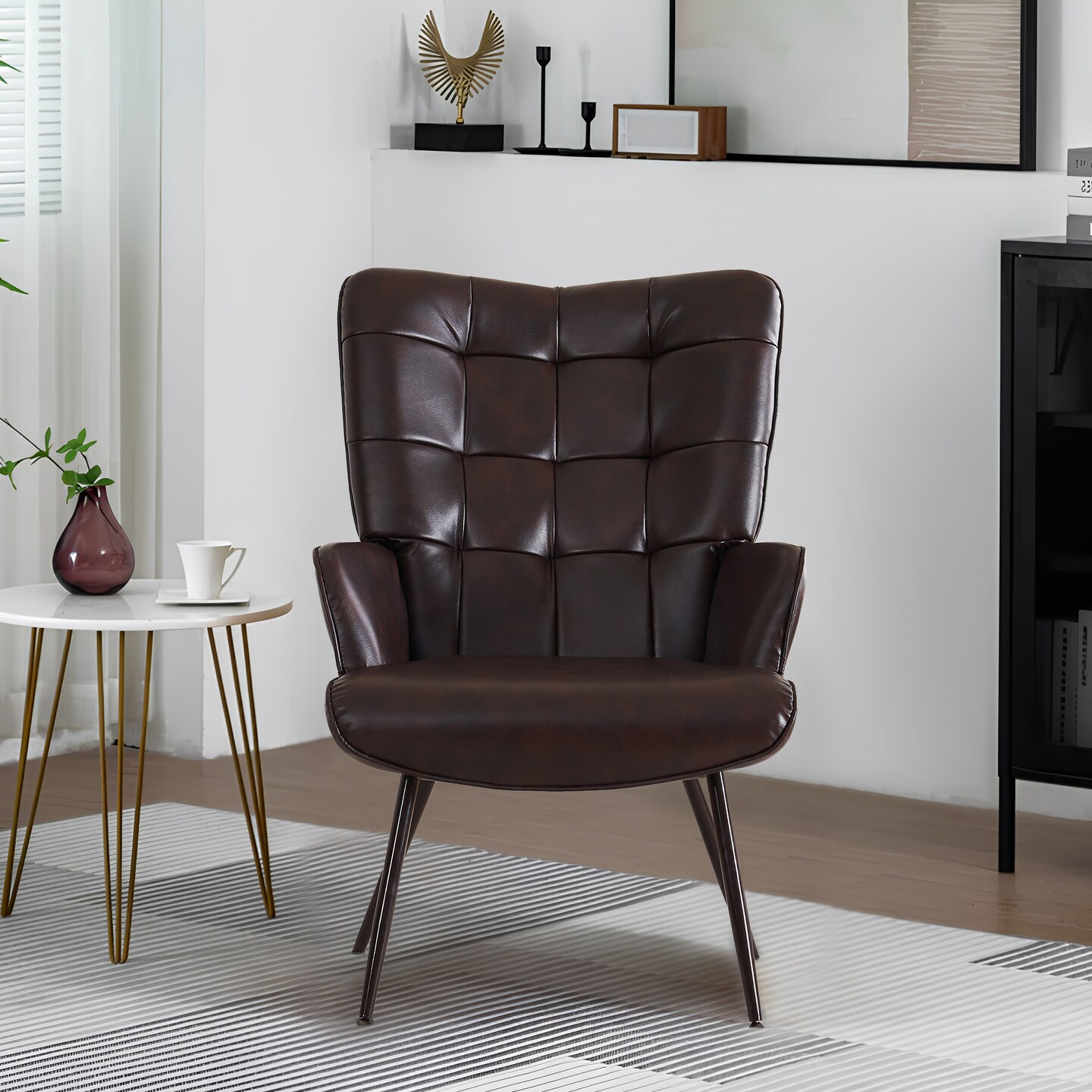 Contemporary leather accent discount chairs