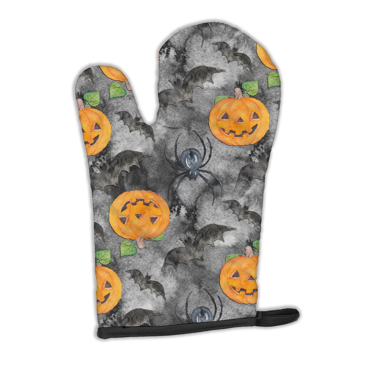 Caroline's Treasures Carolines Treasures BB7525OVMT Watecolor Halloween Jack-O-Lantern Bats Oven Mitt, Large, multicolor